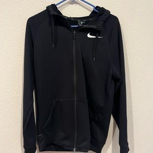 NIKE dri fit zip up jacket w hoodie
